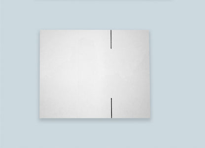 RSC Corrugated White Box Top View Unfolded