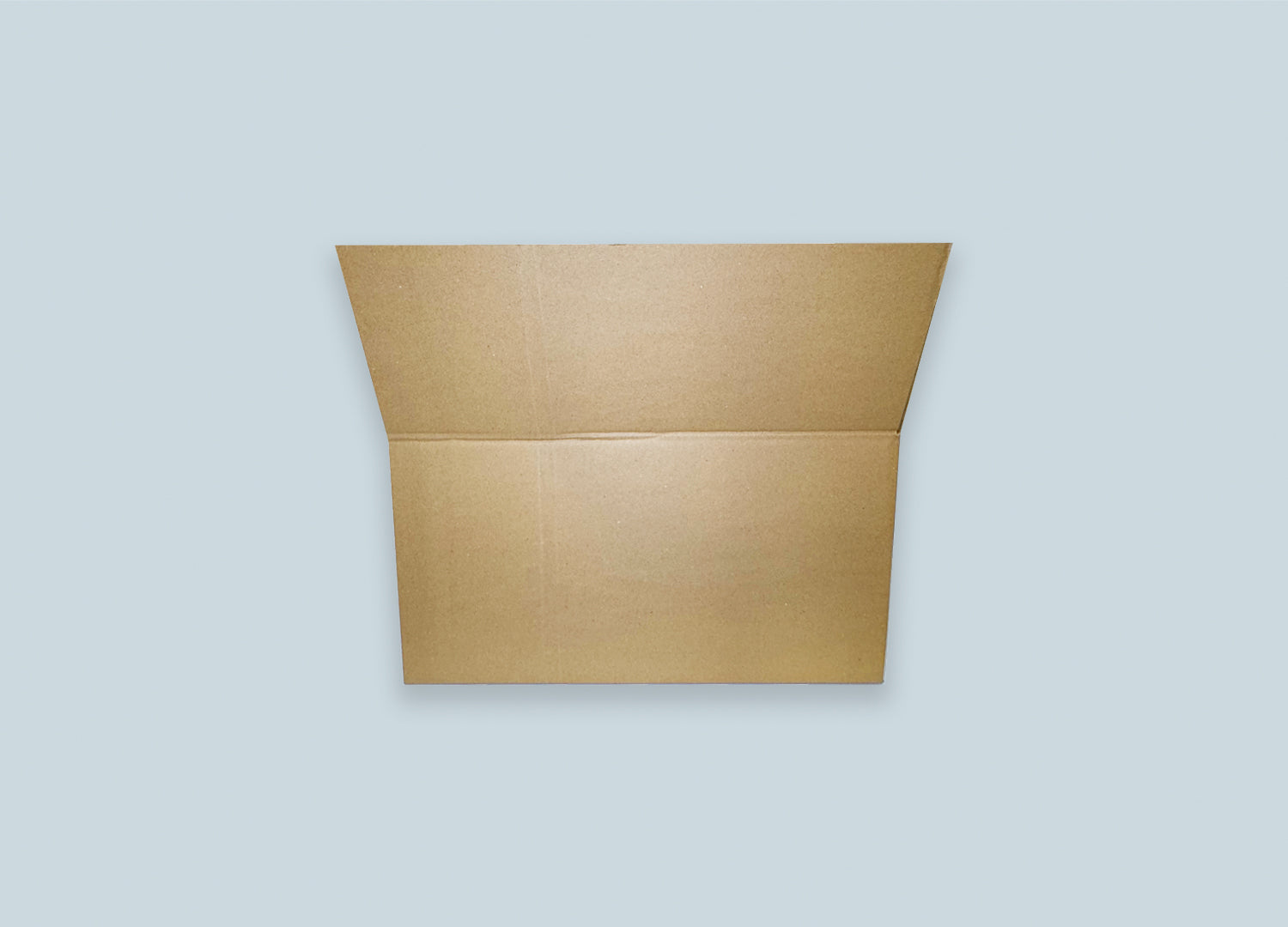 RSC Corrugated Box Front View Open