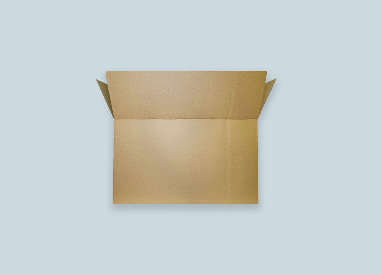 RSC Corrugated Box Front View Open