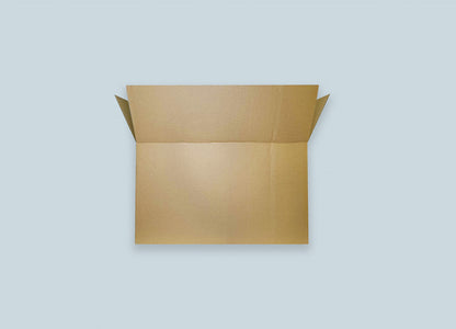 RSC Corrugated Box Front View Open