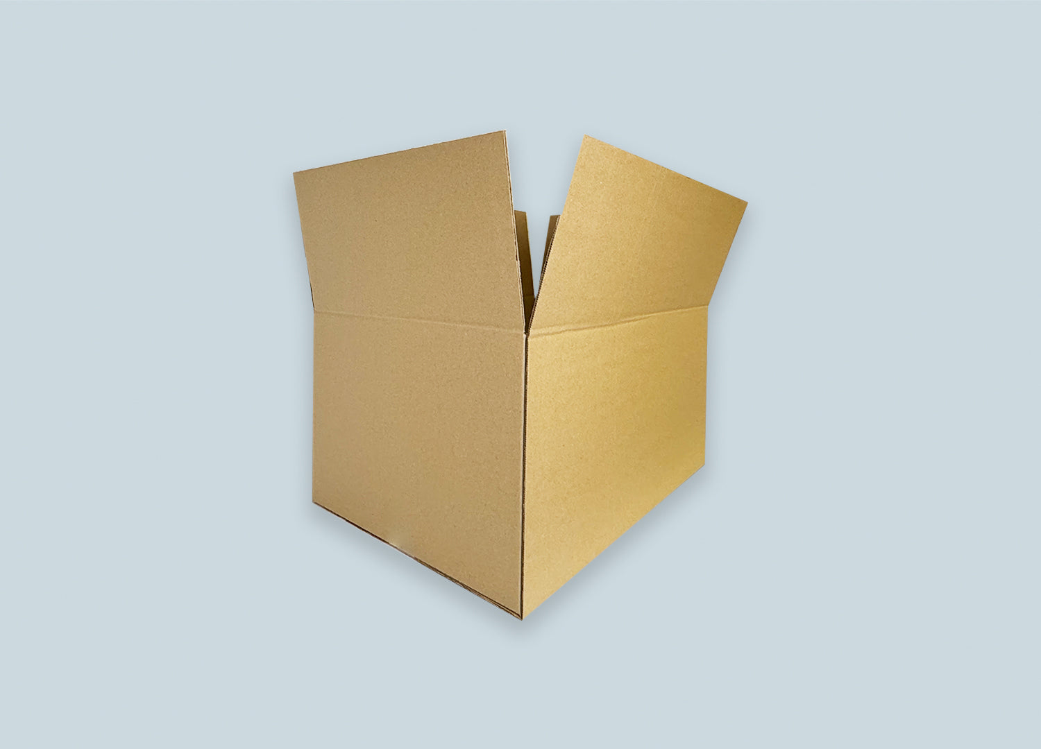 RSC Corrugated Box Perspective View Open