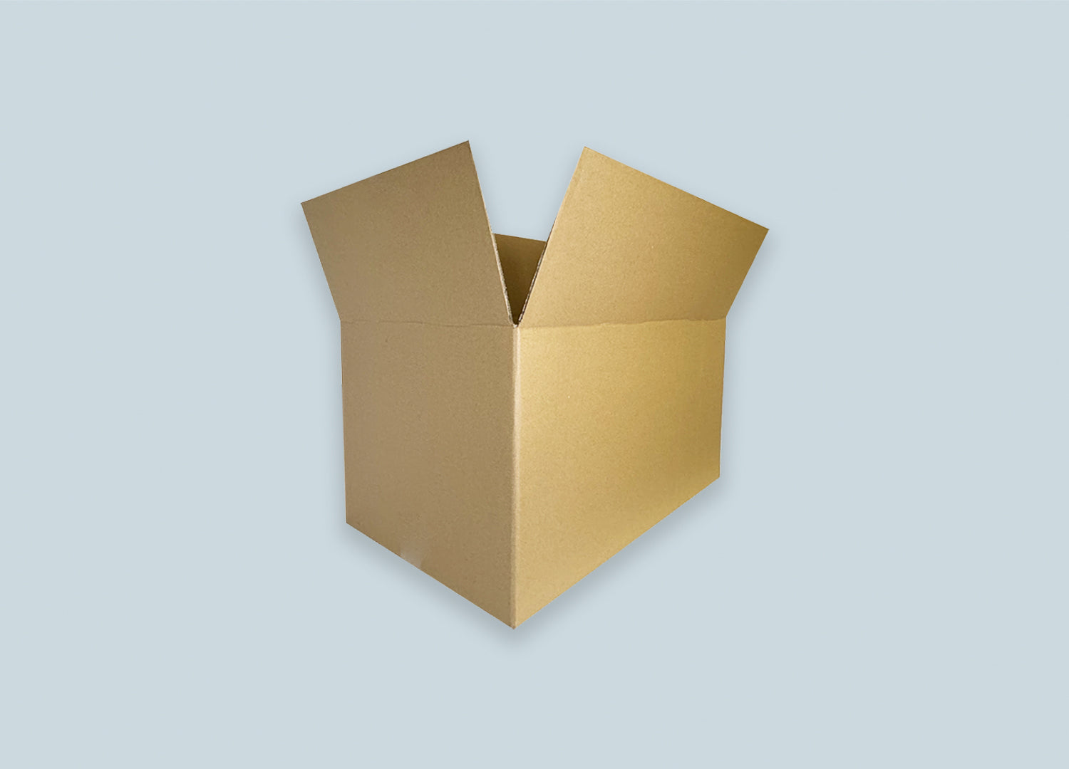 RSC Corrugated Box Perspective View Open