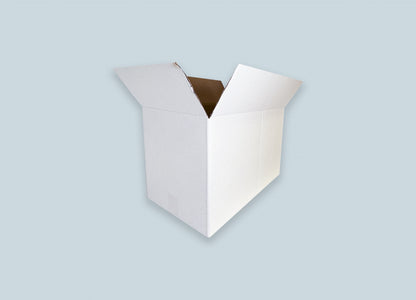 RSC Corrugated White Box Perspective View Open