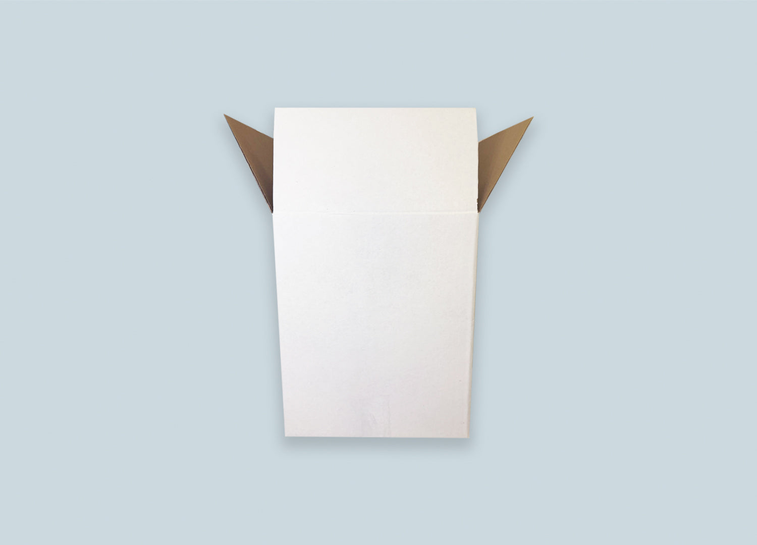 RSC Corrugated White Box Side View Open