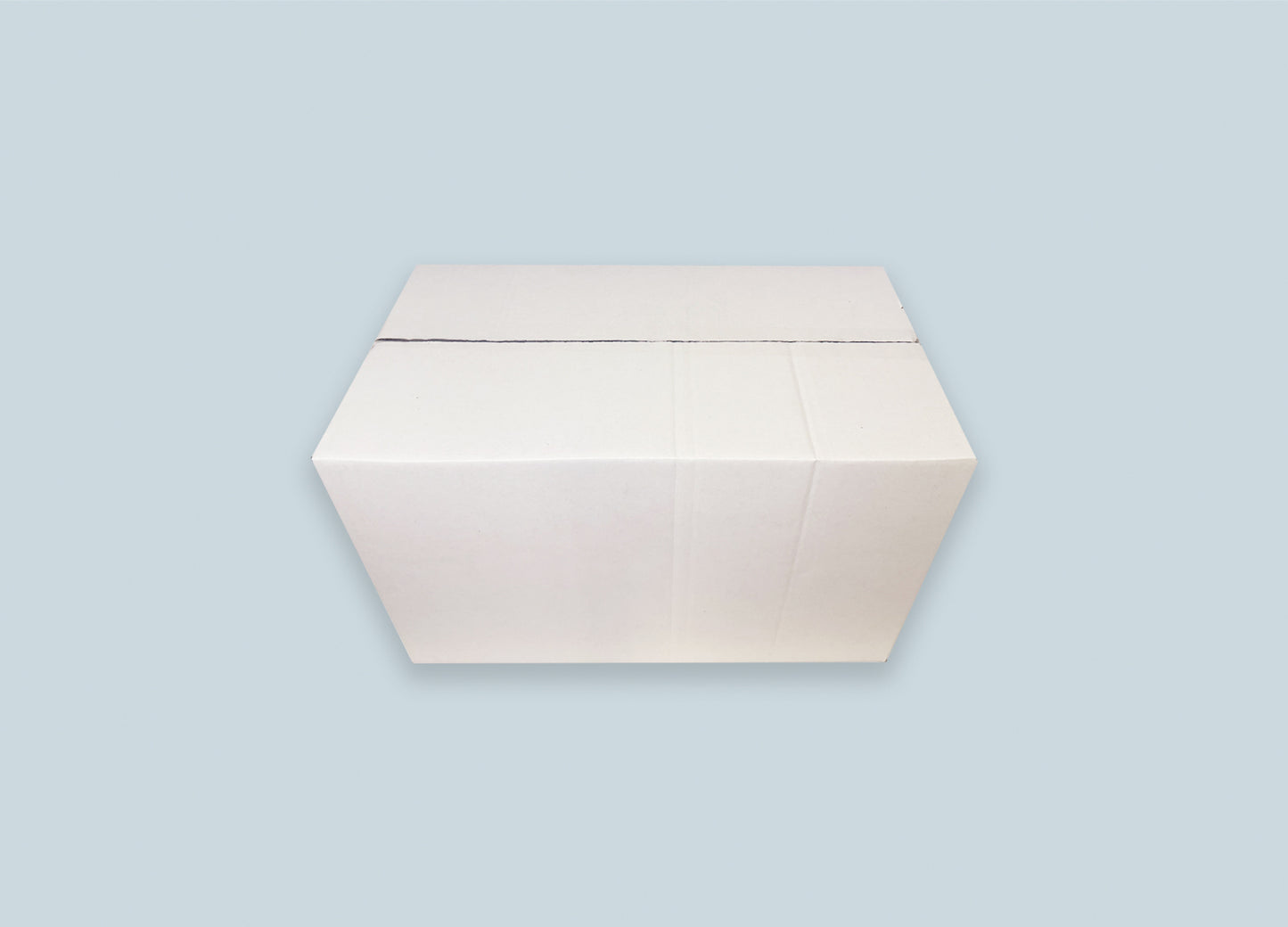 RSC Corrugated White Box Top View Closed