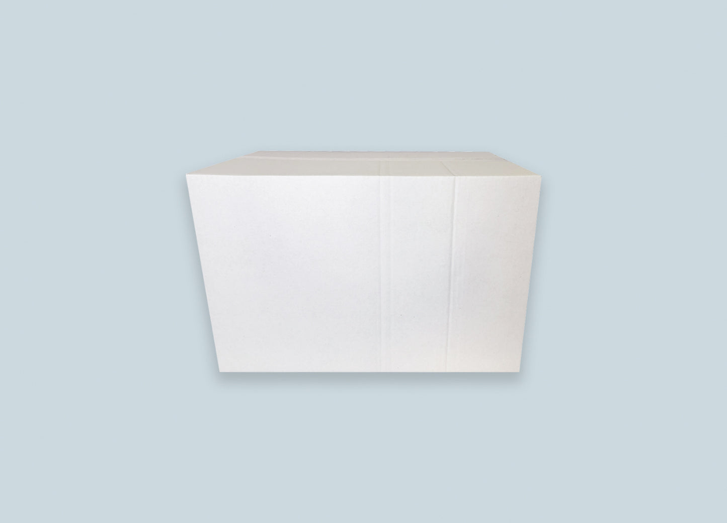 RSC Corrugated White Box Front View Closed