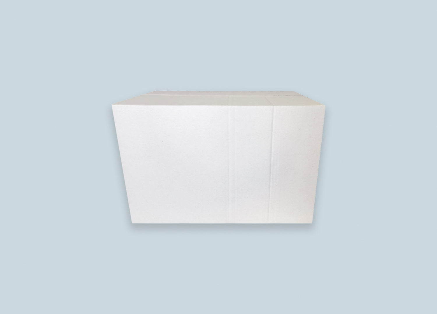 RSC Corrugated White Box Front View Closed
